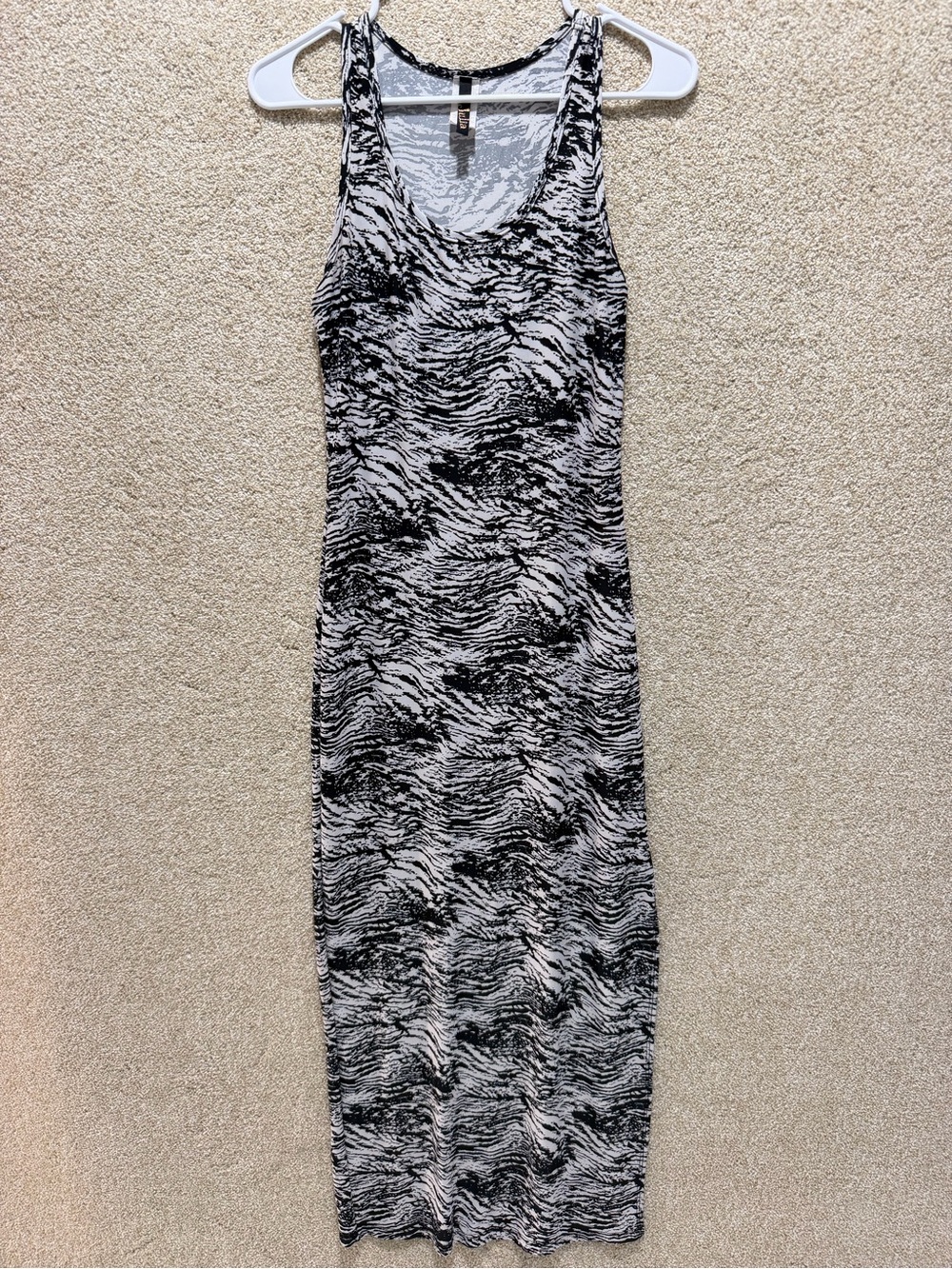 Zebra print maxi dress Y2K vibes animal print baddie old money stretchy fall S